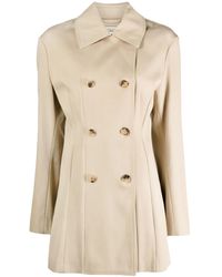 TOTEME - Double-Breasted Cotton Jacket - Lyst