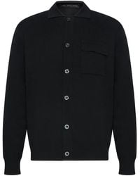 Low Brand - Buttoned Flap-Pocket Cardigan - Lyst