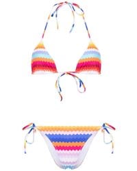 Missoni - Triangel Bikini Met Zigzag Print - Lyst