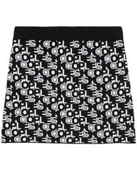 The Kooples - Logo-Pattern Knitted Mini Skirt - Lyst