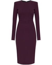 Victoria Beckham - Dress With Shoulder Pads - Lyst
