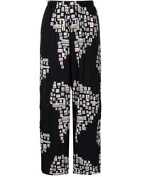 Amir Slama - Text-Print Straight-Leg Trousers - Lyst