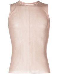 Dion Lee - Ribbed-knit Sheer Tank Top - Lyst