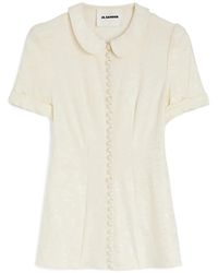 Jil Sander - Floral-Jacquard Shirt - Lyst