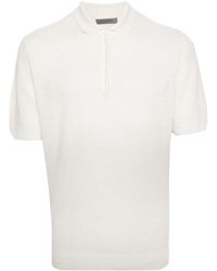 Corneliani - Ribbed-knit Polo Shirt - Lyst