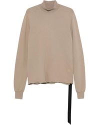 Rick Owens - Drkshdw Trui Met Franje Afwerking En Opstaande Hals - Lyst
