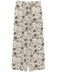 Aspesi - Hose Mit Blumen-Print - Lyst