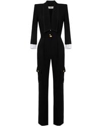 Elisabetta Franchi - Topstitched Cargo Jumpsuit - Lyst