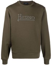 Herno - Logo-embroidered Sweatshirt - Lyst