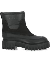 Hogan - Embossed Logo Raised Sole Boots - Lyst