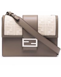 Fendi - Flat Baguette Leather Messenger Bag - Lyst