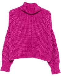 Ulla Johnson - Veron Geribbelde Trui Met Hoge Hals - Lyst