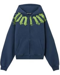 Palm Angels - Big Neck Logo-Print Zip-Up Hoodie - Lyst