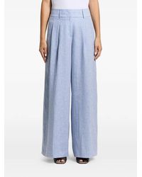 Peserico - Pleated Palazzo Pants - Lyst