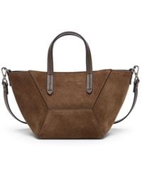 Brunello Cucinelli - Mini Bc Duo Leather Cross Body Bag - Lyst