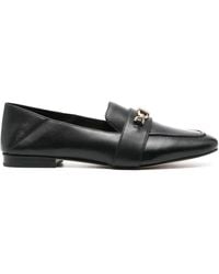 MICHAEL Michael Kors - Logo-Plaque Leather Loafers - Lyst