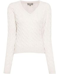 N.Peal Cashmere - Frankie Cable-knit Cashmere Jumper - Lyst