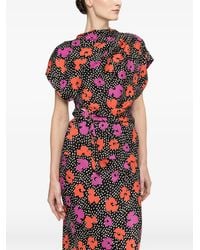 Nissa - Floral-Print Short-Sleeve Shirt - Lyst