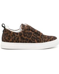 Pierre Hardy - Baskets Slider Leopard-Pattern Suede Sneakers - Lyst