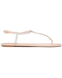 Rene Caovilla - Beige Diana Low Jewel Sandals - Lyst