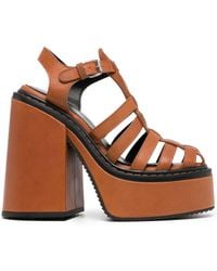 DSquared² - Berlin Rock 140mm Leather Sandals - Lyst