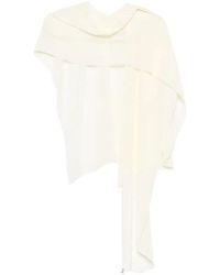 Patrizia Pepe - Logo-Charm Asymmetric Scarf - Lyst
