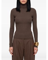 Max Mara - Ribbed-Knit Turtleneck Sweater - Lyst