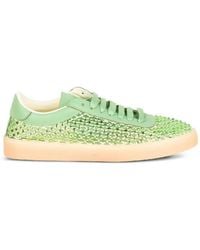 Back 70 - Smart Strass Embellished Leather Sneakers - Lyst