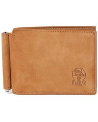 Brunello Cucinelli - Nubuck Money Clip Wallet - Lyst