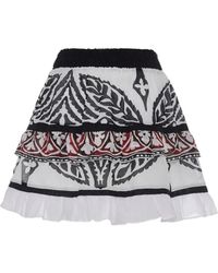 Devotion - Ruffled Patterned Skirt - Lyst