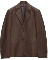 Prada - リネン シングルジャケット - Lyst