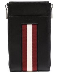 Bally - Logo-stripe Leather Phone Case - Lyst