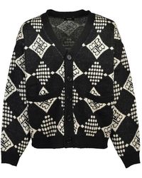 BREATH - Diamond-Knit Geometric-Pattern Cardigan - Lyst