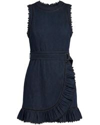 Cinq À Sept - Robe Courte Mahlia Bordée De Dentelle - Lyst