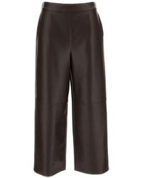 Max Mara - Coated-Jersey Cropped Trousers - Lyst