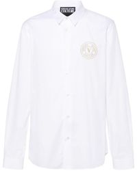 Versace - Camisa con logo bordado - Lyst