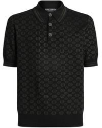 Dolce & Gabbana - Geometric-Pattern Polo Shirt - Lyst