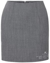Elisabetta Franchi - Minijupe En Laine À Logo Imprimé - Lyst