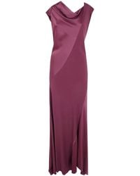 Alberta Ferretti - Cowl-Neck Panelled Maxi Dress - Lyst