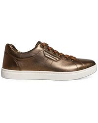 Dolce & Gabbana - Leather-Logo London Sneakers Shoes - Lyst