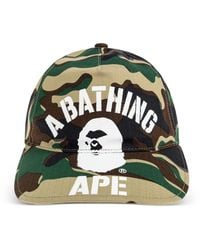 A Bathing Ape - Camouflage-Pattern Logo-Print Baseball Cap - Lyst
