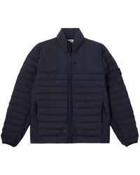 Stone Island - Quilted Jacket With Logo Patch - Lyst