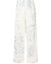 Amir Slama - Pantaloni Dritti Con Stampa Grafica - Lyst