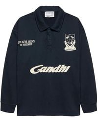 HOPEIUM - Logo-Print Long-Sleeve Polo Shirt - Lyst
