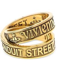 Vivienne Westwood - Amos Logo-Engraved Ring - Lyst