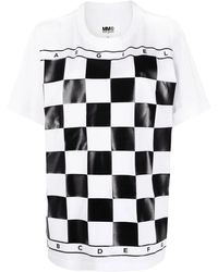 MM6 by Maison Martin Margiela - Camiseta a cuadros - Lyst