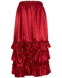 Noir Kei Ninomiya - Ruffled Elasticated-Waist Maxi Skirt - Lyst