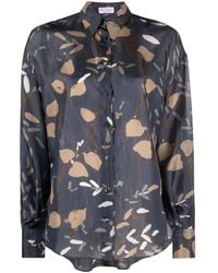 Brunello Cucinelli - Shirt With Abstract Print - Lyst
