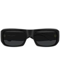 Saint Laurent - Lunettes De Soleil À Monture Rectangulaire - Lyst