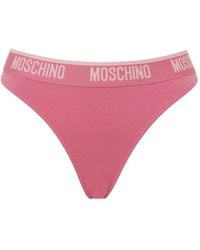 Moschino - Elastic Thong With Logo Band - Lyst